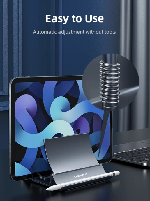 Вертикальная подставка CABLETIME CS15G (CT-VLP01-PG) для ноутбука, серый