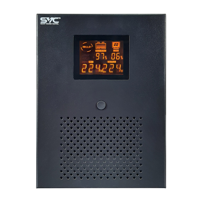 Источник бесперебойного питания SVC 3000ВА/1800Вт, Вых.разъёмы: 4 розетки Schuko, LCD-дисплей, Напольный V-3000-R-LCD