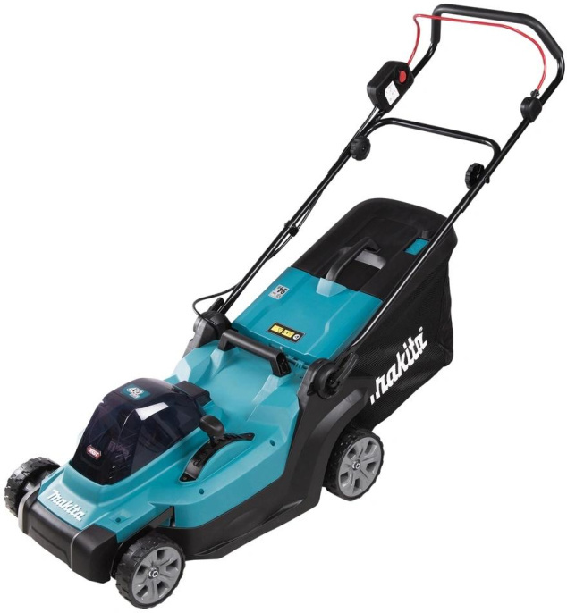 Газонокосилка аккумуляторная Makita LM004GM103,  43см, несамоходная,  4Ач, с 1 АКБ, с ЗУ
