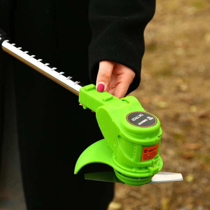 Триммер электрический DEKO DKTR21,  аккумуляторный,  21В,  1.5Ач,  с ЗУ [063-4231]