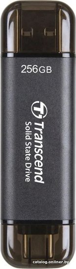 Внешний накопитель Transcend ESD310 256GB TS256GESD310C SSD, USB 3.2 Gen2 10 Гбит/с , металл/пластик, цвет черный