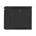 Шкаф телекоммуникационный 19" настенный 6U ExeGate EC-WM-6U.450.M.BLACK (19”, 6U, 600x450x370mm (ШхГхВ), передняя дверь металл, съемные боковые панели, пыле- и влагозащита IP23, черный RAL 9004) EX298617RUS