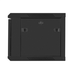 Шкаф телекоммуникационный 19" настенный 6U ExeGate EC-WM-6U.450.M.BLACK (19”, 6U, 600x450x370mm (ШхГхВ), передняя дверь металл, съемные боковые панели, пыле- и влагозащита IP23, черный RAL 9004) EX298617RUS