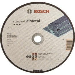 Круг отрезной по металлу Standard 230x3х22.2 мм Bosch 2608603168