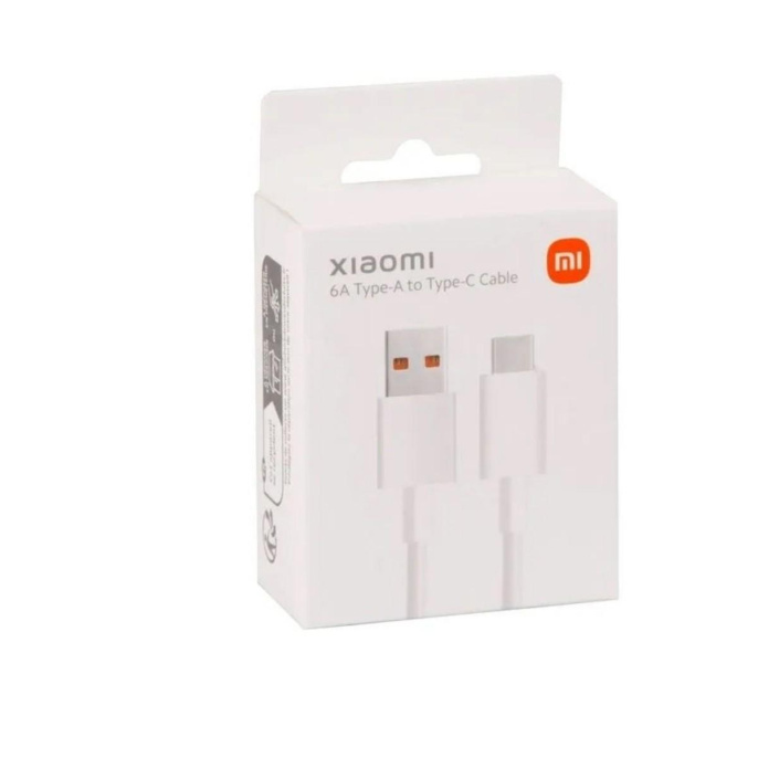 Кабель Xiaomi BHR6032GL, USB Type-C m - USB m , 1м, 6A, белый