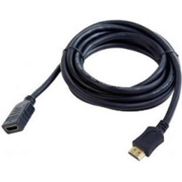 GEMBIRD Удлинитель кабеля HDMI Cablexpert CC-HDMI4X-6, 1.8м, v2.0, 19M/19F, черный, позол.разъемы, экран, пакет
