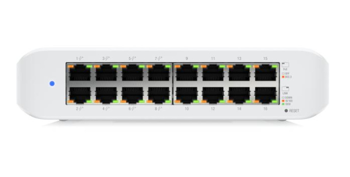 Коммутатор Ubiquiti UniFi Switch Lite, управляемый [usw-lite-16-poe]