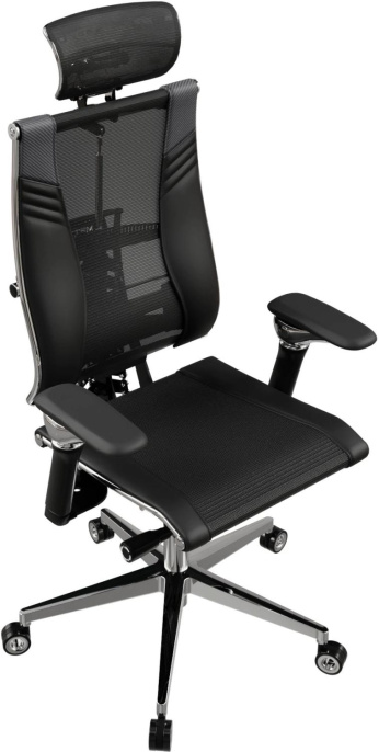 Кресло руководителя МЕТТА Yoga Spine Triumph B2 (Черный CC.50.15.13A), экокожа/сетка, до 150кг, синхромеханизм, регулируемые 6D подлокотники,  черный