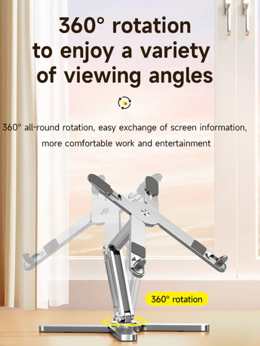 Подставка X CABLETIME CS16S (CT-LS07-AS) для ноутбука с вращением на 360°