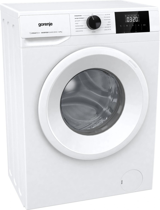 Стиральная машина Gorenje W5NGPI72SBS/C, с фронтальной загрузкой, 7кг, 1200об/мин, с паром, инверторная