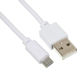 Кабель Digma micro USB m - USB m , 0.15м, 2A, белый [microusb-0.15m-wh]