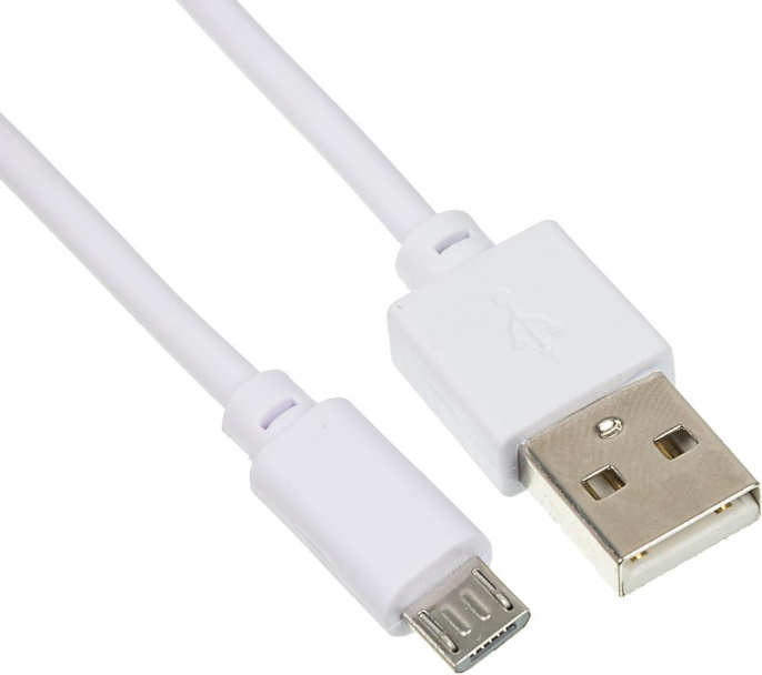 Кабель Digma micro USB m - USB m , 0.15м, 2A, белый [microusb-0.15m-wh]