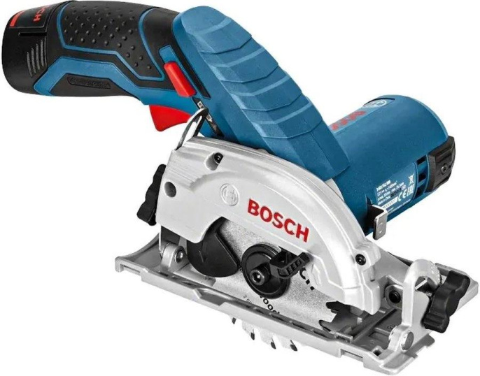 Циркулярная пила Bosch GKS 12V-26, 85мм, аккумуляторная, 12В, с 1 АКБ, с ЗУ [0615990m41]
