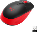 Мышь беспроводная LOGITECH M190 красный (USB, 1000dpi, 3but) (910-005908)