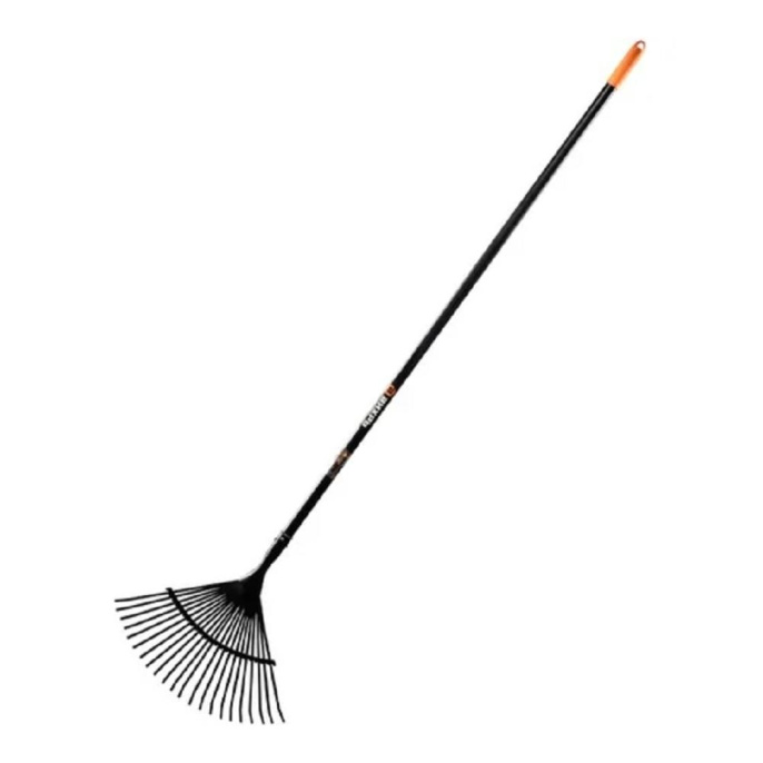 Грабли веерные 22 зуба, сталь, металлический черенок [73/7/1/11]