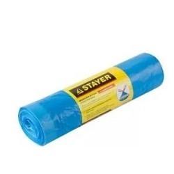 STAYER Мешки для мусора "Comfort" с завязками, особопрочные, голубые, 60л, 20шт [39155-60]