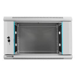 Шкаф телекоммуникационный 19" настенный 6U ExeGate EC-WM-6U.450.G.GREY (19”, 6U, 600x450x370mm (ШхГхВ), передняя дверь закаленное стекло, съемные боковые панели, пыле- и влагозащита IP23, светло-серый RAL 7035) EX298599RUS