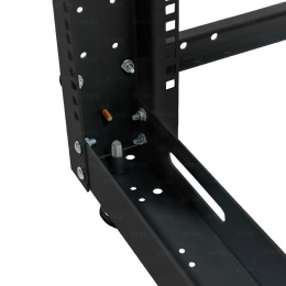 NTSS Стойка серверная NTSS OR двухрамная 42U 600-1000мм, комплект ножек, черный RAL 9005 NTSS-2POR42U/600-1000-BL