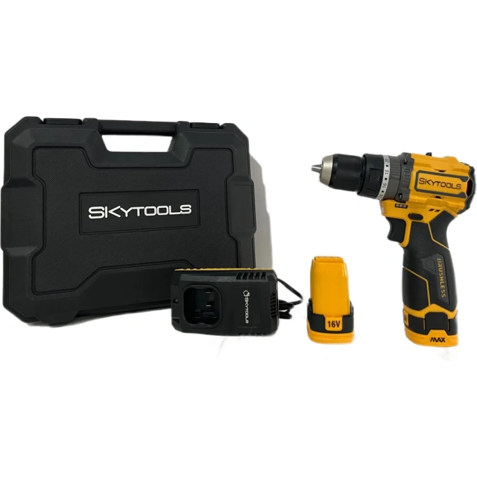 Аккумуляторная ударная дрель-шуруповерт SKytools 2.0 Ач х 2, 16В SK7004