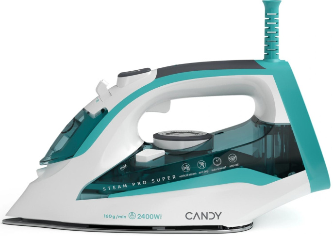 Утюг Candy CI-103, с паровым ударом, 2400Вт, с автоотключением, бирюзовый
