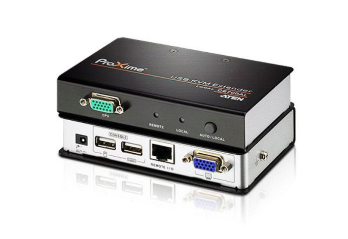 Удлинитель ATEN CE700A- D AT-G , SVGA+KBD+MOUSE USB ATEN, 150 метр., HD-DB15+USB A-тип, Female, c KVM-шнуром USB 1.8м, Б.П. 220 5.3V CE700A-AT-G