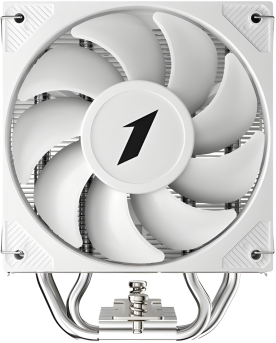 Кулер 1stPlayer CY12 Белый (CY12-WH) (Intel LGA1851/1700/1200/115x, AMD AM5/AM4, крепление на винтах, 4 тепловые трубки (6мм), размер вентилятора: 120x120x25мм, гидравлический подшипник, 1900об/мин, 57.56CFM, 38.21dB(A), PWM, высота: 155 мм)