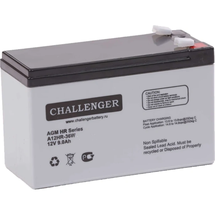 Батарея аккумуляторная 12В, 9Ач CHALLENGER A12HR-36W