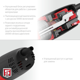 Угловая шлифмашина Зубр УШМ-125-1105 ЭТ