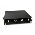 Hyperline FO-19BX-1U-D1-3xSLT-W120H32-EMP Патч-панель 19” универсальная, пустой корпус, 1U, 1 выдвижной лоток drawer 1U , 3 слота 3х1 , вмещает 3 FPM панели с адаптерами или 3 CSS оптические кассеты