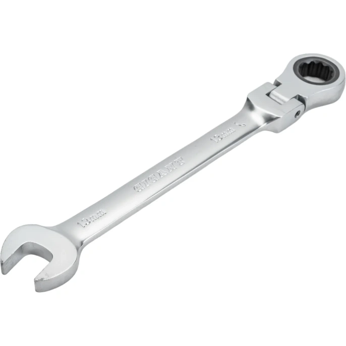 Комбинированный трещоточный шарнирный ключ 13 мм Gigant сталь Cr-V, 72 зуба grf-133