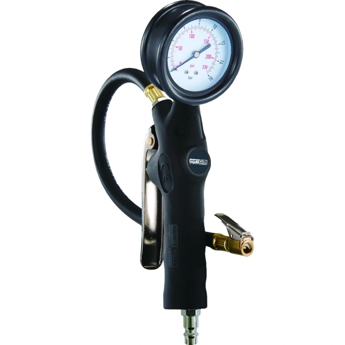 Пистолет для подкачки шин KraftWell с аналоговым манометром KRWTG-A1