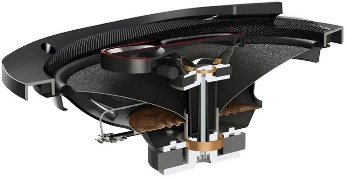 Колонки автомобильные Pioneer TS-R6951S 400Вт 4Ом 16x23см (6x9дюйм) (ком.:2кол.) коаксиальные трехполосные