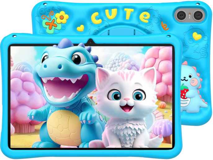 Планшет Teclast P30T Kids A523 1.8 8C RAM4Gb ROM64Gb 10.1" IPS 1280x800 Android 14 синий 5Mpix 2Mpix BT WiFi microSD 256Gb 6000mAh 10hr