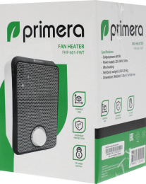 Тепловентилятор PRIMERA FHP-601-FWT,  600Вт,  1 режим, белый,  серый