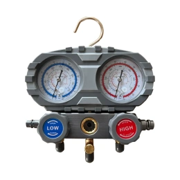 Манометрический коллектор Royal Clima 2-вентеля, 3 штуцера, R22/R32/R134/R410, М1/4", без шлангов RT-MG20BU-R410