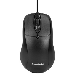 Мышь ExeGate Professional Standard B100L USB, оптическая, 1000dpi, 3D, 3 кнопки и колесо прокрутки, длина кабеля 2м, черная, Color Box EX298196RUS