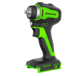 Greenworks G24IW200 Гайковерт ударный аккумуляторный, 24V, 200 Нм, бесщеточный, 3/8'', 1х4Ач,ЗУ,кор [3803607CUB]