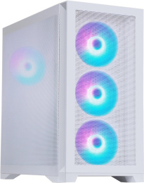 Корпус HAFF Glory Mini Air Белый (материал: ABS-пластик, 1хUSB3.0, 2хUSB2.0, 1хType-C, HD AUDIO, Full MESH, без БП, максимальный размер МП: mATX, система охлаждения: 4x120mm ARGB)