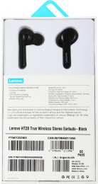 Наушники Lenovo HT28, Bluetooth, внутриканальные, черный [ут000023561]