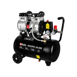 Безмасляный поршневой компрессор QUATTRO ELEMENTI PACIFIC 24-200 200 л/мин, 24л, 1,2 л.с, 8 бар 915-335