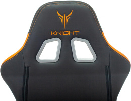 Кресло игровое Knight Armor черный/оранжевый ромбик экокожа с подголов. крестов. металл