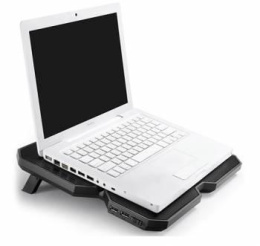Подставка для ноутбука DeepCool Multi Core X6, 15.6", 380х295х24 мм, 2хUSB, вентиляторы 4 х 900г, черный [dp-n422-mcx6]