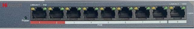 Коммутатор HiWatch DS-S908P B 9x100Мбит/с 8PoE 60W неуправляемый