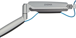 Кронштейн для мониторов ЖК Digma D-MM302D, до 35", до 15кг, крепление к столешнице, поворот и наклон, серый