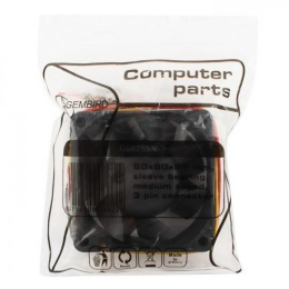 Вентилятор в корпус Gembird D6025SM-3 60x60x25, втулка, 3 pin, провод 25 см , OEM {100}
