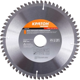 Диск пильный универсальный Кратон PROFESSIONAL 200x1,8x2,8x60Тх30 1 06 05 001