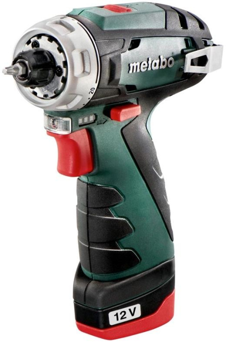 Дрель-шуруповерт METABO Powermaxx BS Basic Set, 2Ач,  с двумя аккумуляторами [600080710]