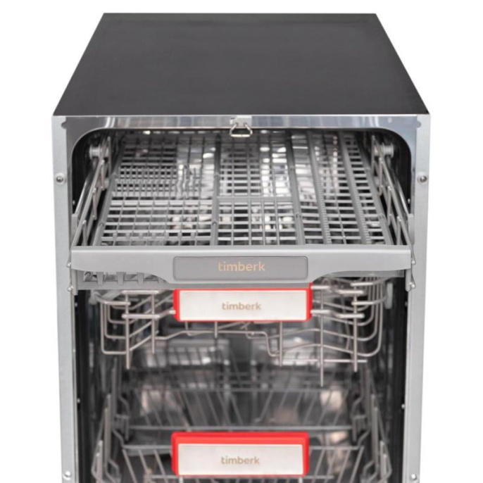 Посудомоечная машина Timberk Set&Dry T-DW45BI103, узкая, напольная, 59.4см, загрузка 11 комплектов, серебристая