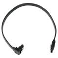 Cablexpert Кабель интерфейсный SATA Sata3 7pin / 7pin, угловой, защелка, 30см, черный, пакет CC-SATAM-DATA90-BL-30CM