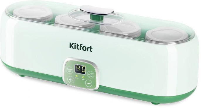 Йогуртница Kitfort КТ-6039 20Вт 8б. 180мл упр.:электрон. зеленый